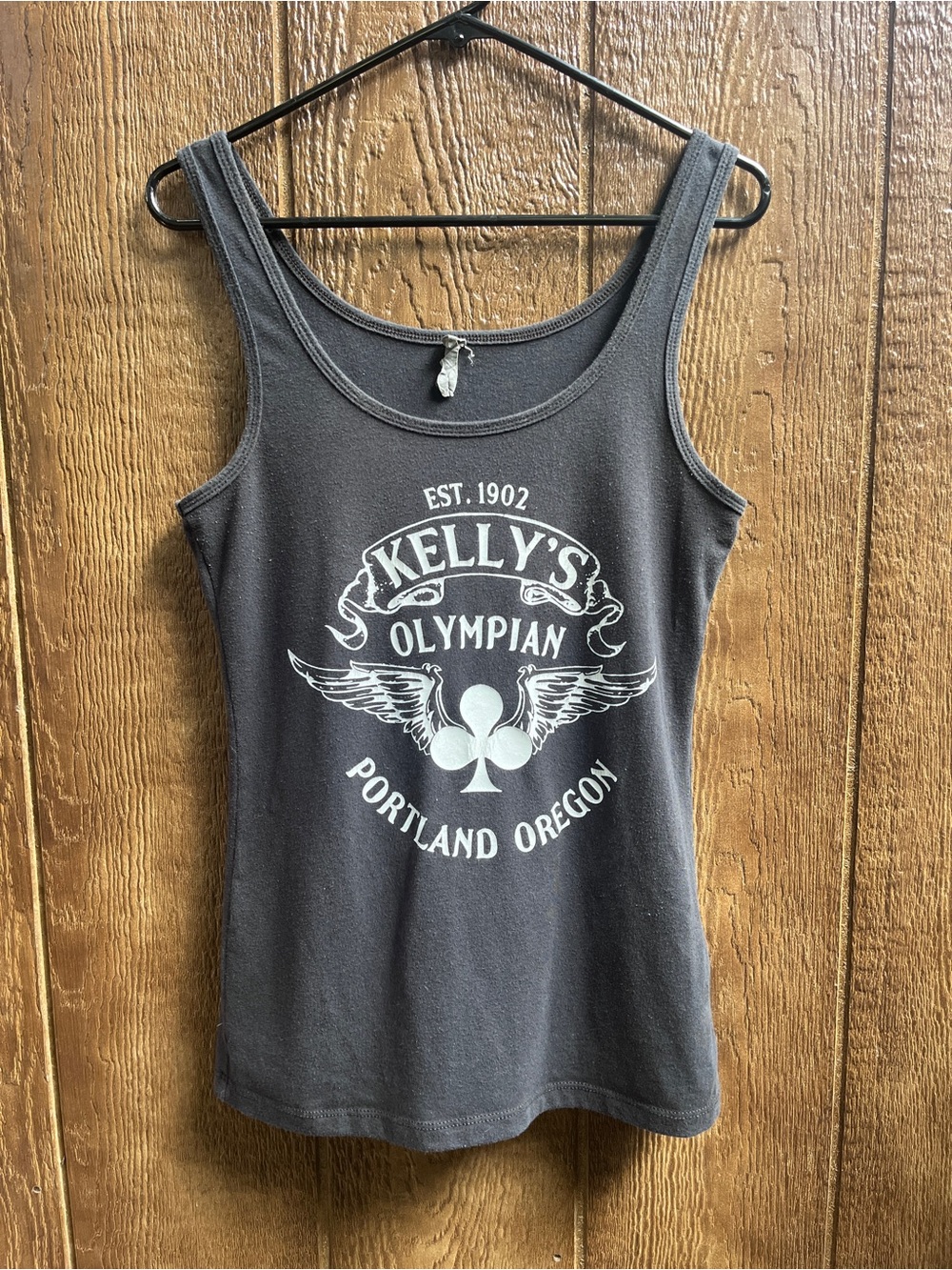 Vintage Black Kelly’s Olympian Bar Tank Top, Size Medium